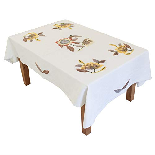 LYDXD Paño de Mesa de Comedor Minimalista Moderno Paño de Cubierta de TV crepuscular perfumado Paño de Mesa de café Mantel Largo de jardín Fresco 140x140cm