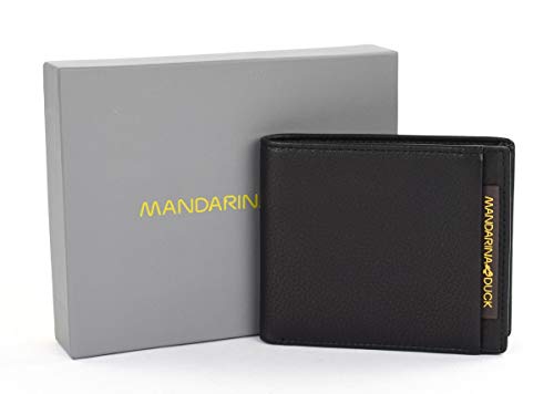 Mandarina Duck Men's small wallet in leather Dual UDP07 Black