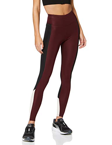 Marca Amazon - AURIQUE Bal1042 - Mallas de Entrenamiento Mujer, Rojo (Port Royale/Black/Blush), 40, Label:M