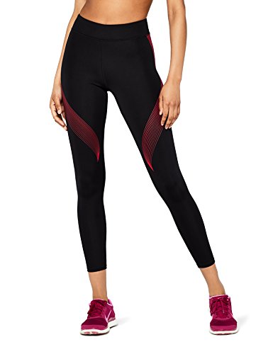 Marca Amazon - AURIQUE Bal181la18 - leggings deporte mujer Mujer, Negro (Black/love Potion), 40, Label:M