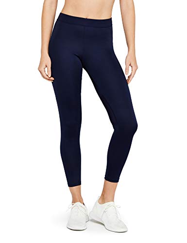 Marca Amazon - AURIQUE Leggings Deporte Petite Mujer, Azul (Navy), 38, Label:S