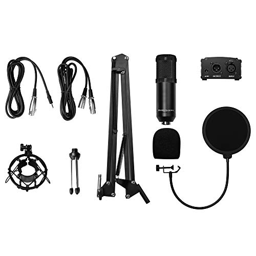 Mars Gaming MMICKIT, Micrófono Profesional+6 accesorios, XLR a jack 3.5mm, Negro