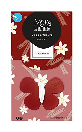 Marta La Farfalla - Perfume para coche, para insertar en las rejillas de ventilación, aroma de canela, 3 unidades