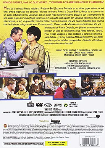 Más Allá del Amor DVD 1962 Rome Adventure