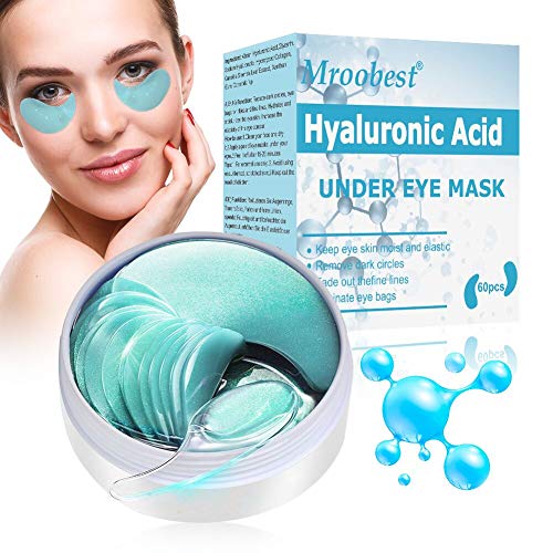 Mascara Para Los Ojos, Ojos Parches, Eye Mask, Máscara Para Ojos De Colágeno, Con ácido Hialurónico, Reduce las bolsas bajo los ojo, ojeras, patas de gallo e hinchazón - 60 Piezas