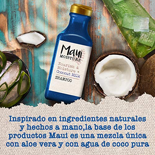 Maui Moisture, Champú Nutre e Hidrata con Leche De Coco, pelo Seco, 385 ml