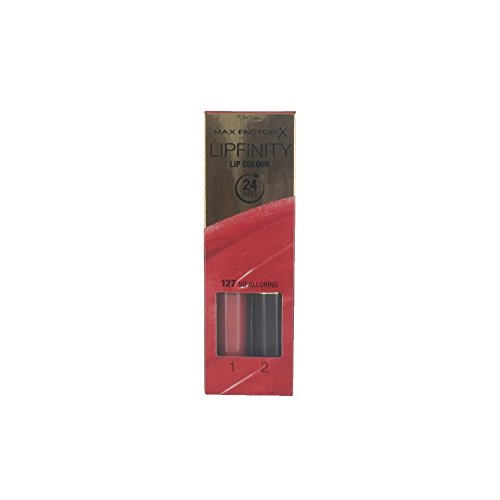 Max Factor Lipfinity - Barra de labios resistente a la transferencia, 127 So Alluring 2.3 ml + 1.9 g Coral