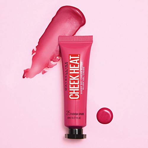 Maybelline New York - Blush colorete en crema Cheek Heat All in 1, 25 Fuchsia Spark - 10ml