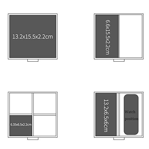 ME HOME Caja De Joyas PortáTil Collar De Joyas Caja De Almacenamiento Caja De Reloj Caja De Vestuario Gran Capacidad con Espejo De Alta DefinicióN