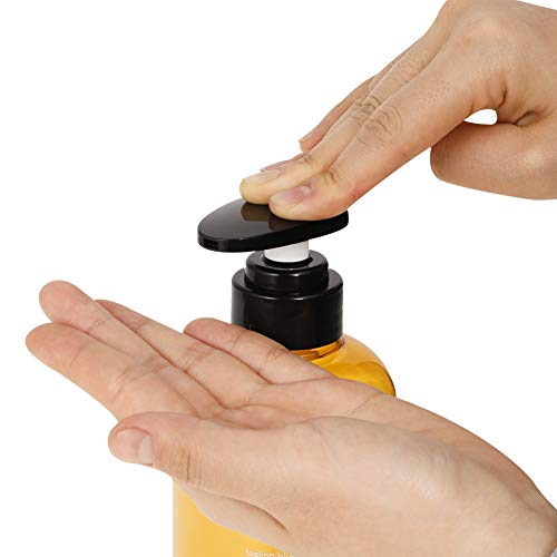 Miuse 3 botellas vacías de 500 ml, botellas de plástico de 17 oz con dispensador de jabón para baño o cocina, lociones, champú, acondicionador, gel de ducha