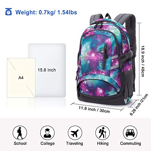 Mochilas Escolares Juveniles, Mochila PortáTil para NiñOs NiñAs se Adapta a 15.6 Pulgadas PortáTil Unisex Ligera 30L Mochila Universitaria con Puerto USB para Mujeres Hombres