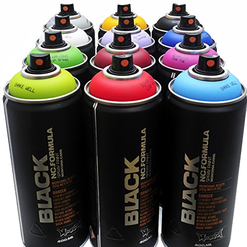 Montana Black 400ml Populares Colores Conjunto de 12 Calle de la Pintada del Mural del Arte la Pintura de Aerosol