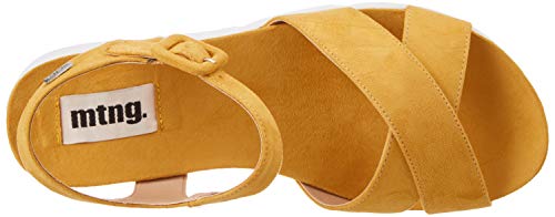 MTNG Collection 51086, Sandalia con Pulsera para Mujer, Amarillo (Antil Mostaza C42235), 39 EU