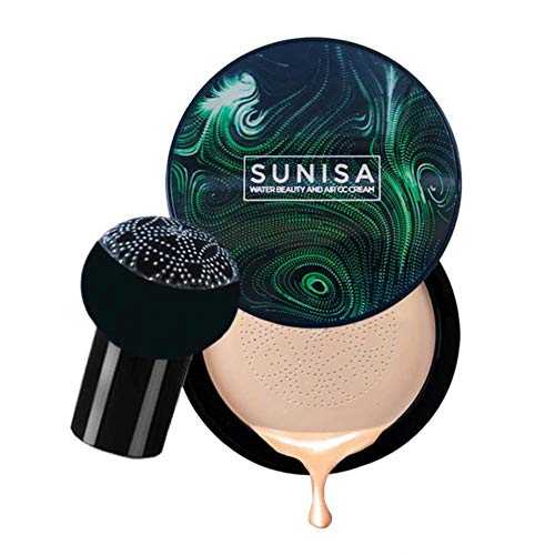 N/C Air Cushion CC Cream Mushroom, Mushroom Foundation Waterproof, Crema Hidratante BB, Corrector Natural, Base De Maquillaje, Base De Maquillaje De Tono De Piel Uniforme