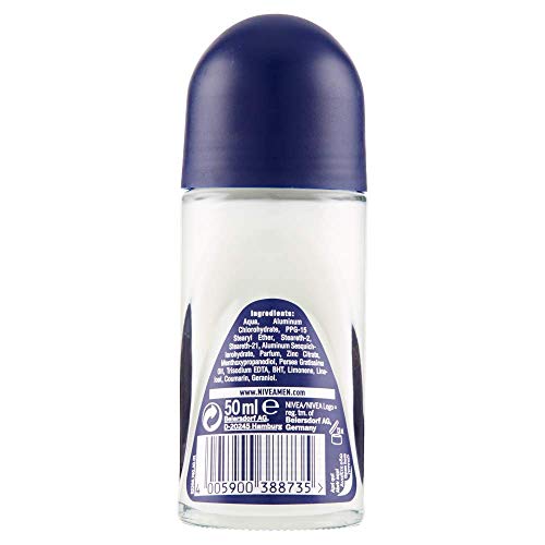 NIVEA estrés Protect Men Desodorante Roll-On, 6 paquetes de 50 ML