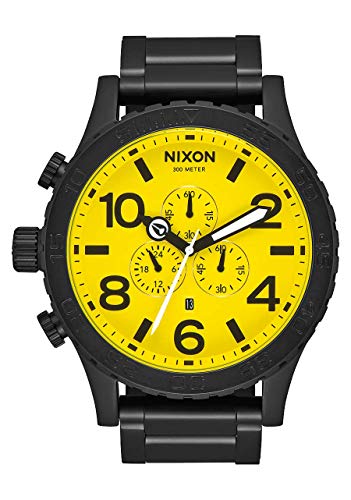 NIXON 51-30 Chrono A083-300 m resistente al agua reloj analógico de moda para hombre (51 mm esfera de reloj, 25 mm de acero inoxidable)