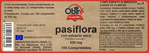 Passiflora 500 mg. (ext. seco) 100 comprimidos