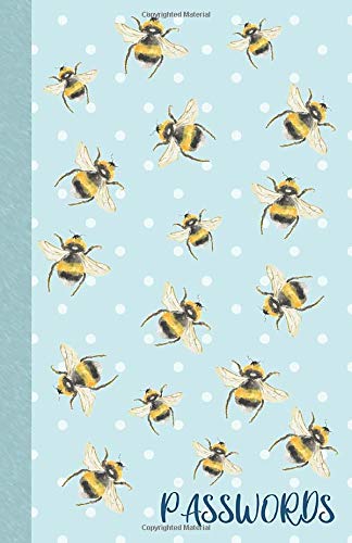 Password Book - A Handy 5.5" x 8.5" Size Alphabetical Log Book Organizer for Internet Addresses and Other Important Things - Nature In Art Series - Busy Bees