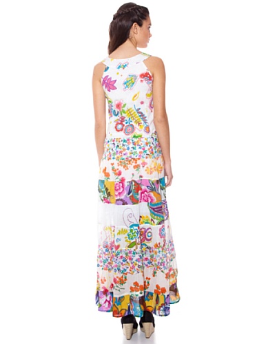 Peace & Love Janis Vestido Estampado Blanco/Azul/Amarillo L