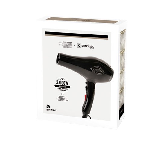 Perfect Beauty Pop Dryer 2000W - Secador profesional, color negro