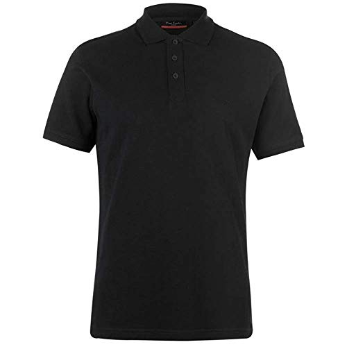 Pierre Cardin Camisa Polo Clásica de Manga Corta para Hombre in Algodón Premium (Medium, Charcoal Marl)