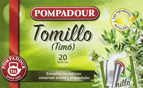 Pompadour Té Infusion Tomillo - 20 bolsitas - [Pack de 5]