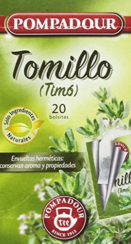 Pompadour Té Infusion Tomillo - 20 bolsitas - [Pack de 5]