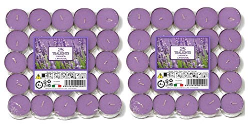 Price's Candles 021937D - Velas de té perfumadas con aroma a lavanda de Aladino (50 unidades)