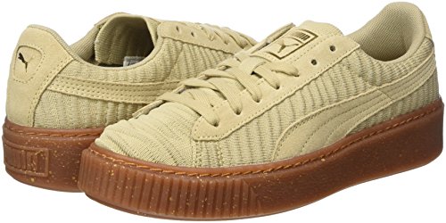 Puma Basket Platform OW, Zapatillas para Mujer, Beige (Safari-Safari-Whisper White), 41 EU