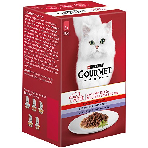 Purina Gourmet Mon Petit comida para gatos Carnes 8 x [6 x 50 g]