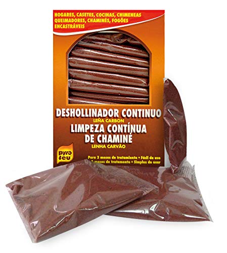 PYRO FEU 24628-12 Caja de 14 Unidades de Deshollinamiento Lítico para Limpieza y Mantenimiento Continua de Chimeneas, Marrón Teja, Talla Única