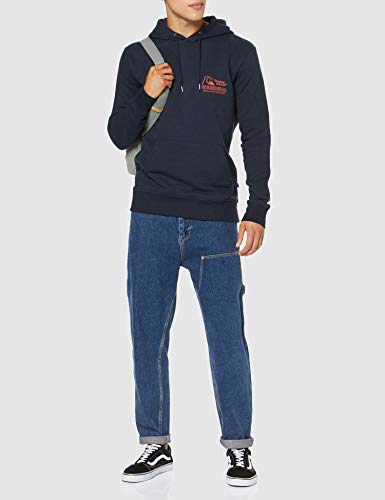 Quiksilver Daily Wax - Sudadera con Capucha para Hombre Sudadera con Capucha, Hombre, Sky Captain, M