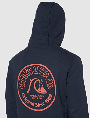 Quiksilver Daily Wax - Sudadera con Capucha para Hombre Sudadera con Capucha, Hombre, Sky Captain, M