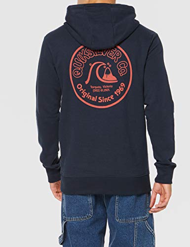 Quiksilver Daily Wax - Sudadera con Capucha para Hombre Sudadera con Capucha, Hombre, Sky Captain, M