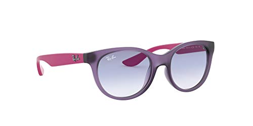 Ray-Ban 0rj9068s Lentes oscuros, Goma Transparente Violeta/Transparente Degradado Azul Claro, 47 para Niñas