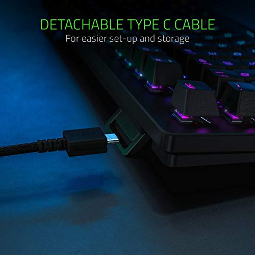 Razer Huntsman Tournament Edition Teclado con teclas opto-mecánicas , accionamiento óptico, barra estabilizadora de teclas, durabilidad inigualable, Synapse 3 - US Layout, Negro