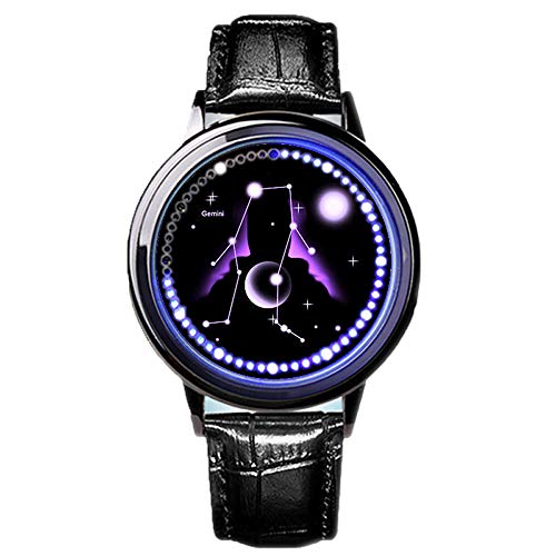 Reloj electrónico Constellation con Pantalla táctil y Reloj Impermeable con Brillo para Dama, Géminis