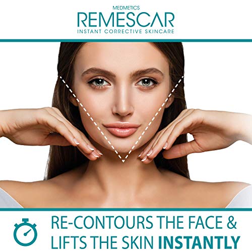 Remescar - Ampollas en forma de V - Suero de estiramiento facial instantáneo - Reducción de arrugas - Contornea la cara - Aprieta la piel - Refuerzo de colágeno - Resultados instantáneos