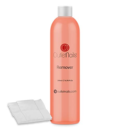 Remover 200ml para retirar Esmaltes Permanentes + 10 Celulosas | Acetona con Olor a Naranja | Made in Spain