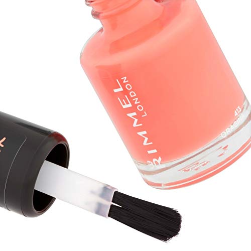 Rimmel London 60 segundos Shine Súper Rita Ora Summer Shades Esmalte de Uñas, Oragina un oscuro Naranja