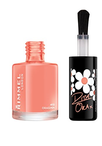 Rimmel London 60 segundos Shine Súper Rita Ora Summer Shades Esmalte de Uñas, Oragina un oscuro Naranja