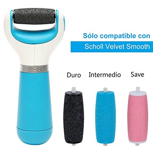 Rovtop 6x Removedor de piel dura Reemplazo grueso Rodillos Cabezales para Scholl Velvet Smooth Express