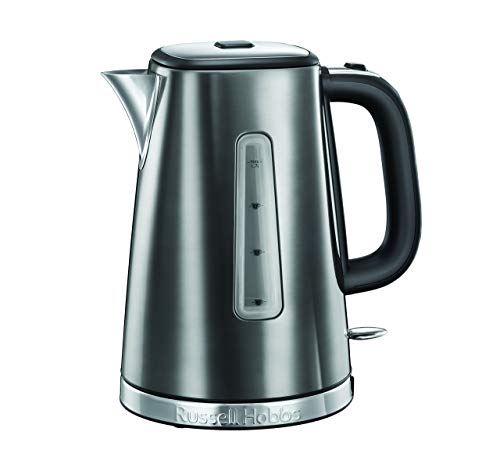 Russell Hobbs Luna Moonlight - Hervidor de Agua Eléctrico (2400 W, 1,7l, Acero Inox, Gris Plateado) - ref. 23211-70