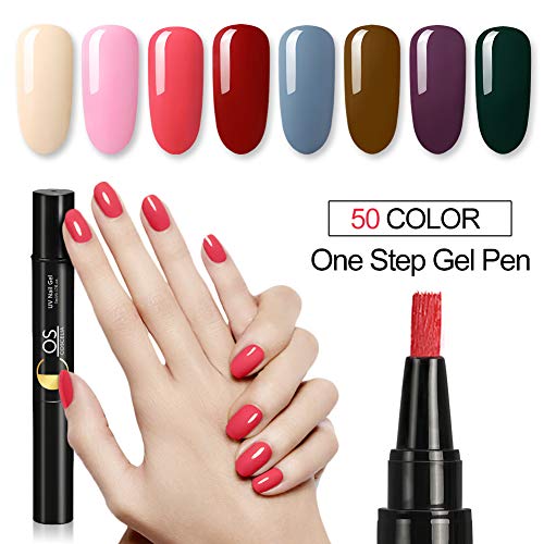 Saint-Acior Elegir 6PCS Esmalte Semipermanente de Un Paso Esmalte Lápiz UV/LED Gel Uñas-No Hace Falta Top Base Gel Kit