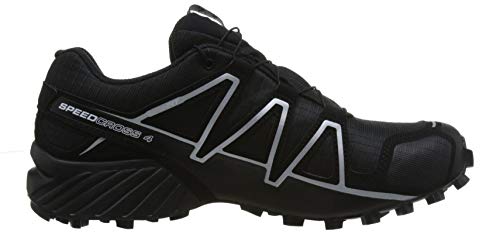 Salomon Speedcross 4 GTX, Zapatillas de Trail Running para Hombre, Negro (Black/Black/Silver Metallic-X), 44 2/3 EU