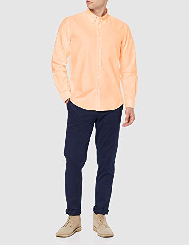 Scalpers New Oxford BD - Camisa para Hombre, Talla 39, Color Naranja