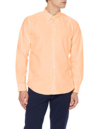 Scalpers New Oxford BD - Camisa para Hombre, Talla 39, Color Naranja