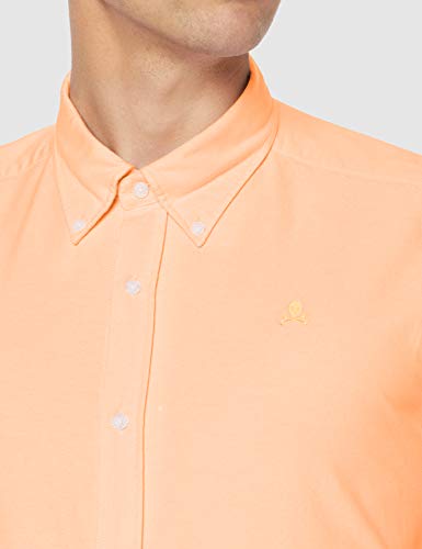 Scalpers New Oxford BD - Camisa para Hombre, Talla 40, Color Naranja