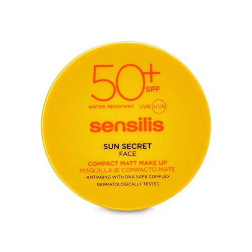 Sensilis Sun Secret - Maquillaje Compacto de Acabado Mate con SPF50+, Tono 02 Golden - 10 g