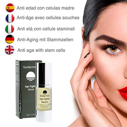 Serum Facial con ácido hialurónico, Vitamina C Resveratrol Aloe de Vera y Células madre de la Uva formula total Anti envejecimiento Anti arrugas Anti manchas 100% GARANTIZADO